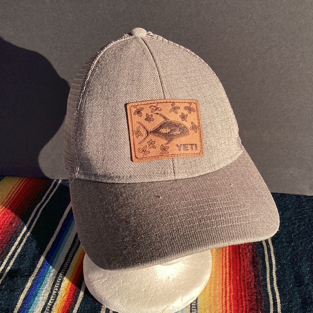 Yeti Snapback Mesh Hat With Fish Patch - image 1
